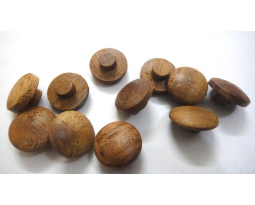 THE ROUND TABLE TOP - 1 Hole Wood Wooden Button - Sewing Scrapbook DIY - 16 mm (5/8th") - Size Ligne 24